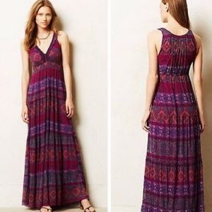 Anthropologie Weston Wear Purple Rubius Maxi Dress